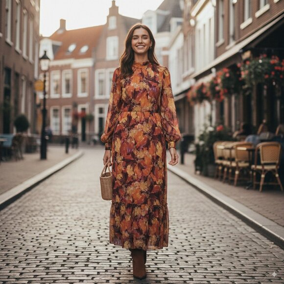 NWT Lost & Wander Surreal Maxi Dress - Picture 1 of 6